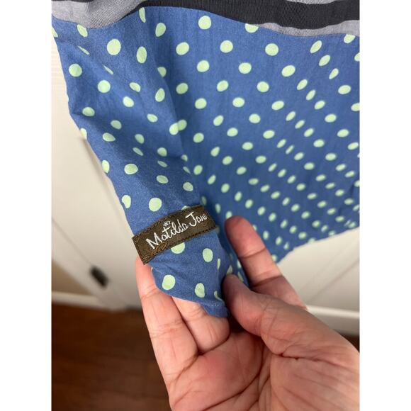 Matilda Jane Lets Get Lost Tunic XS Polka Dot Striped Roll Tab Scoop Neck Casual - Picture 4 of 7